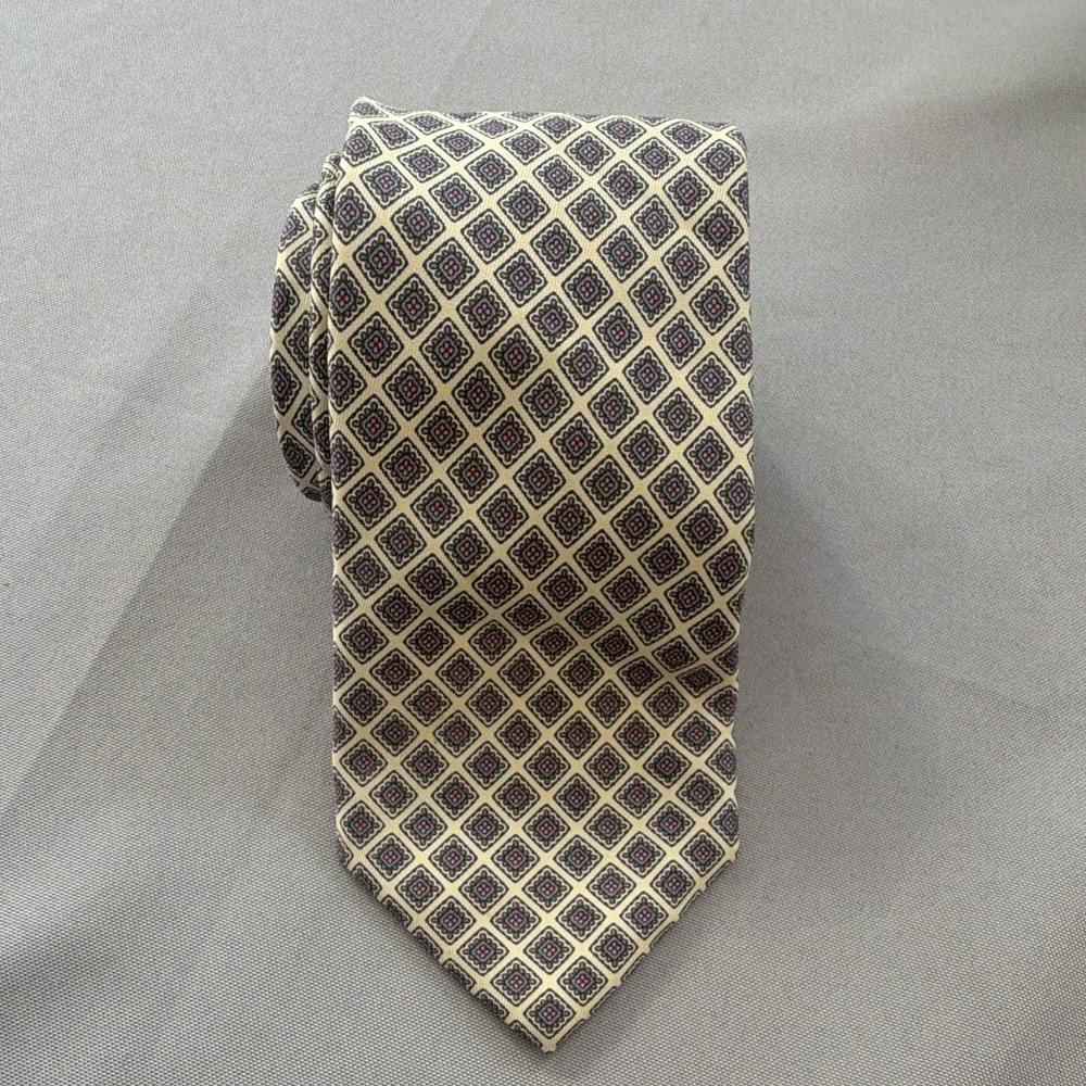 Liberty of London 100% Silk Woven Tie Geometric Pattern